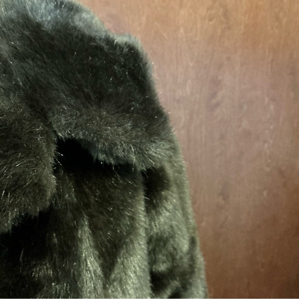 Womens Vintage 80s Faux Fur Coat Brown Mixed Size L/XL Luxurious Glam Party - Picture 4 of 14